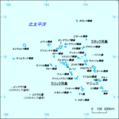 マーシャル諸島地図