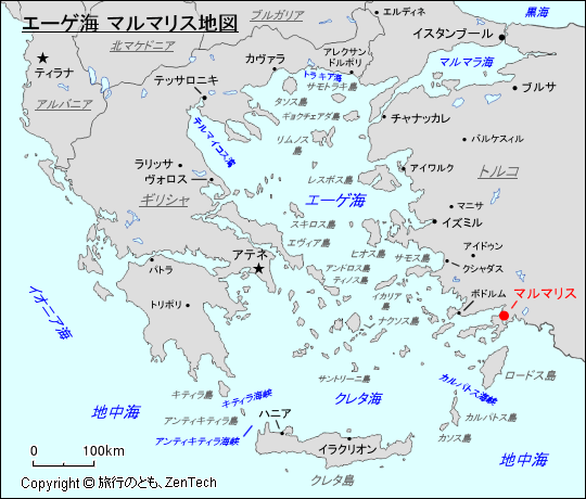 エーゲ海 マルマリス地図