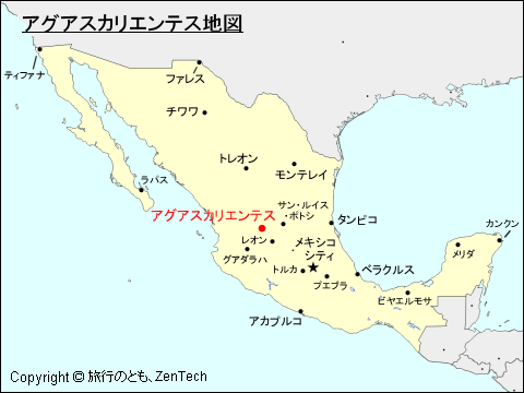 アグアスカリエンテス地図