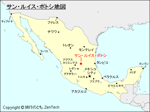 サン・ルイス・ポトシ地図