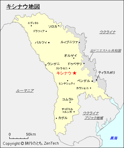キシナウ地図