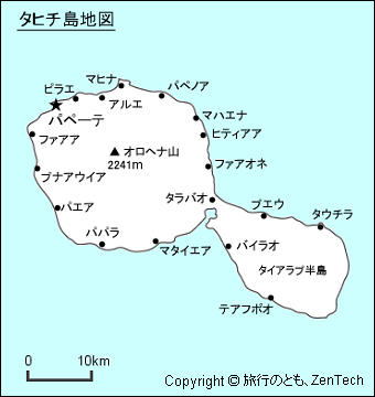 タヒチ島 地図