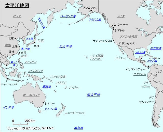 太平洋地図