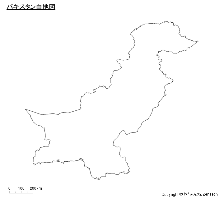 パキスタン白地図