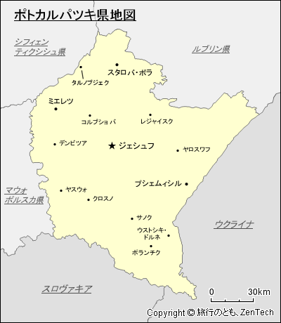 ポトカルパツキ県地図