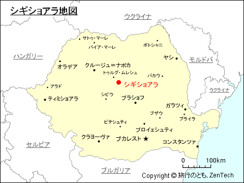 シギショアラ地図