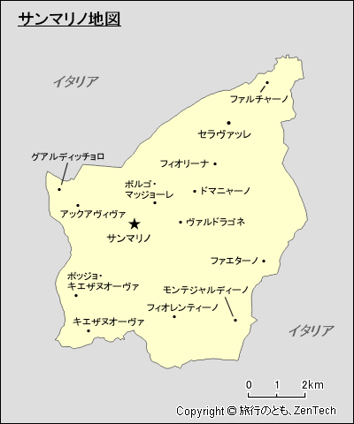 サンマリノ地図