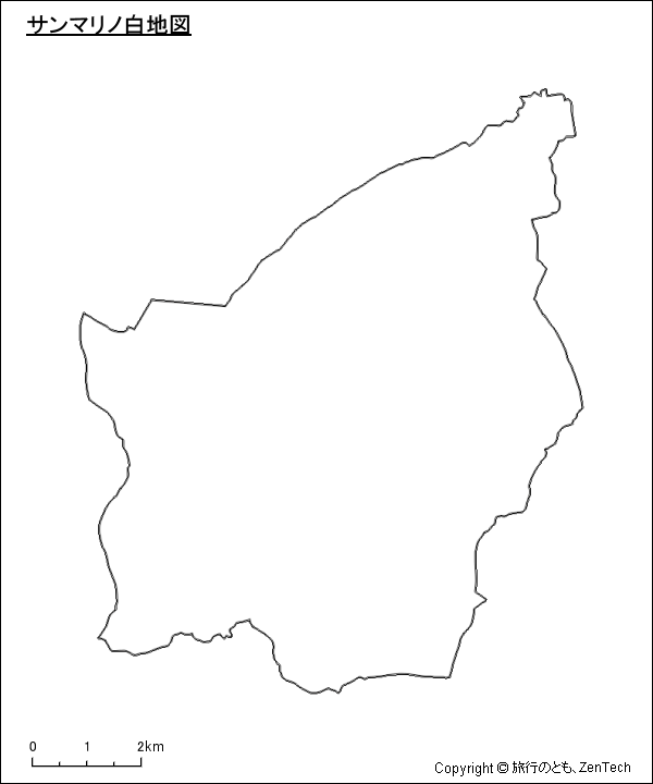 サンマリノ白地図