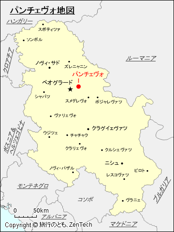 パンチェヴォ地図