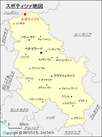 スボティツァ地図