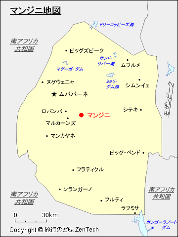 マンジニ地図