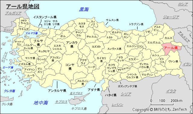 アール県地図