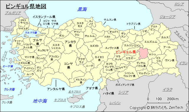 ビンギョル県地図
