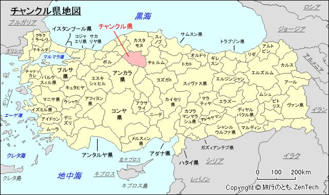チャンクル県地図