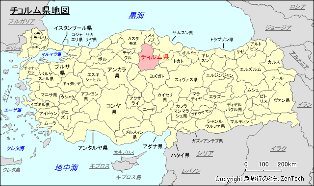 チョルム県地図