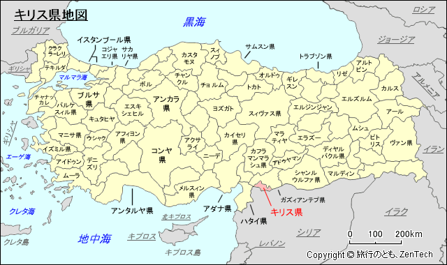 キリス県地図