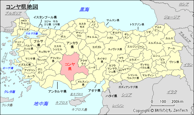 コンヤ県地図