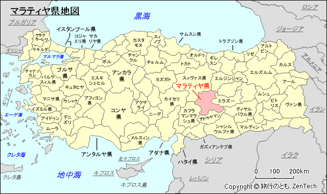 マラティヤ県地図