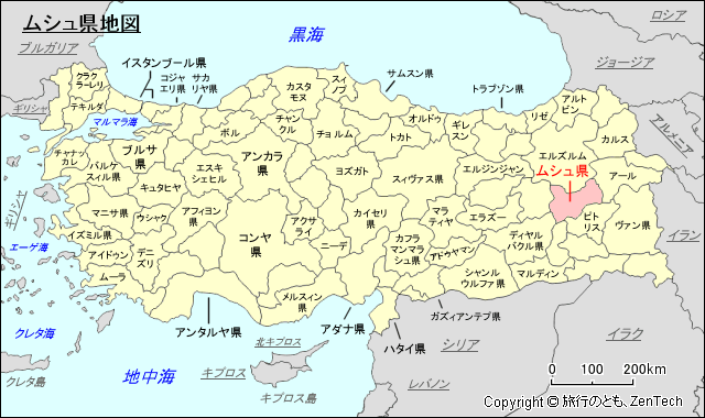 ムシュ県地図