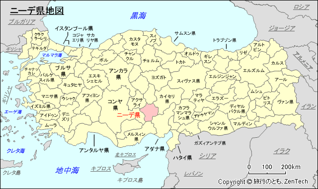 ニーデ県地図