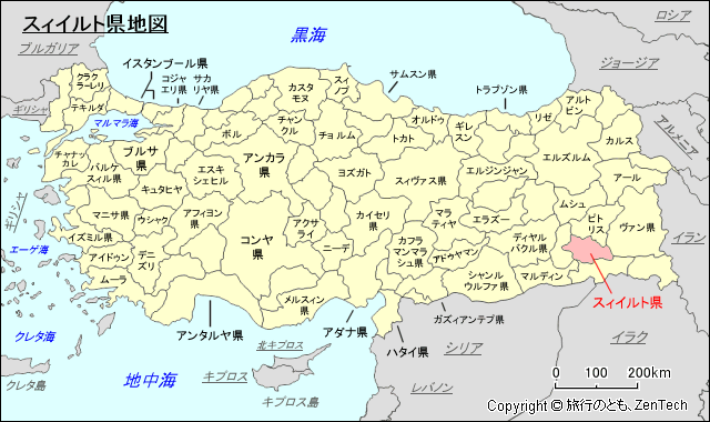 スィイルト県地図