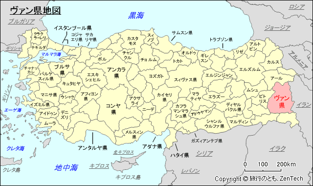 ヴァン県地図