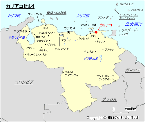 カリアコ地図