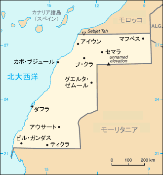 西サハラ地図