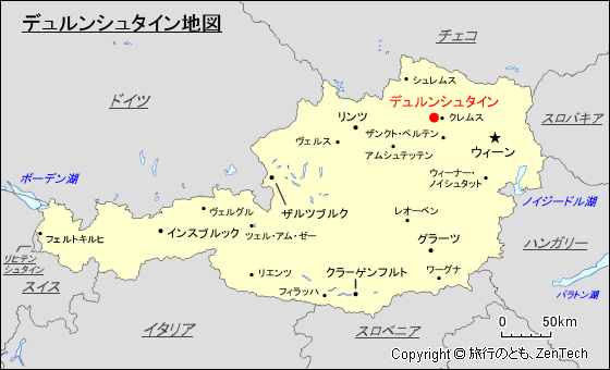デュルンシュタイン地図