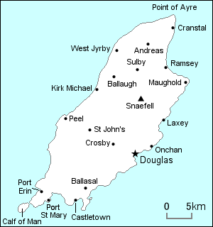 マン島地図