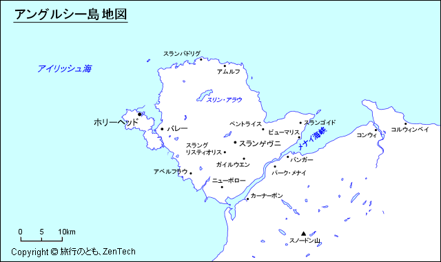 アングルシー島地図