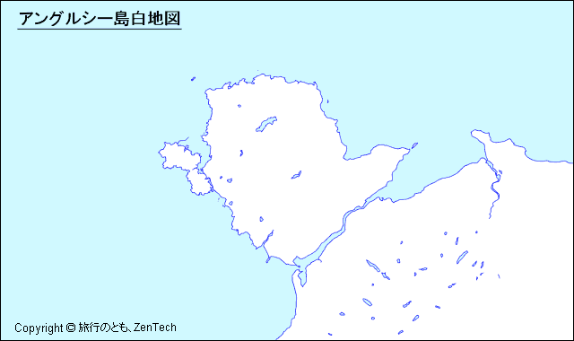 アングルシー島白地図