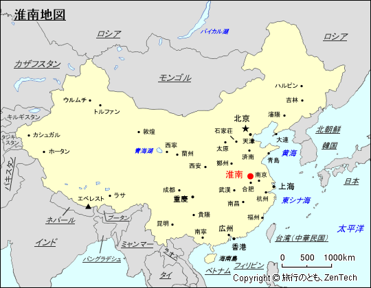 淮南地図