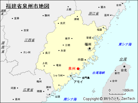 福建省泉州市地図
