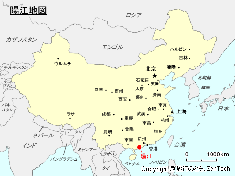 陽江地図
