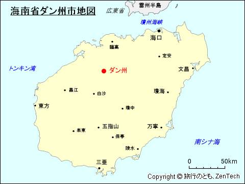 海南省儋州市地図