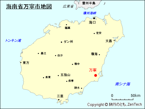 海南省万寧市地図
