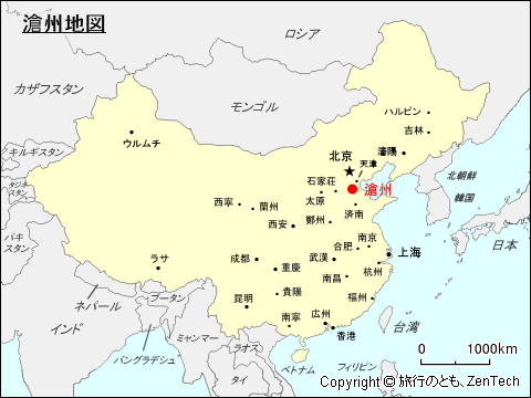 滄州地図