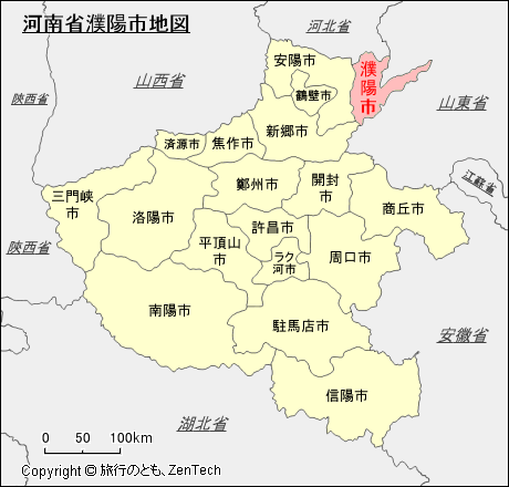 河南省濮陽市地図