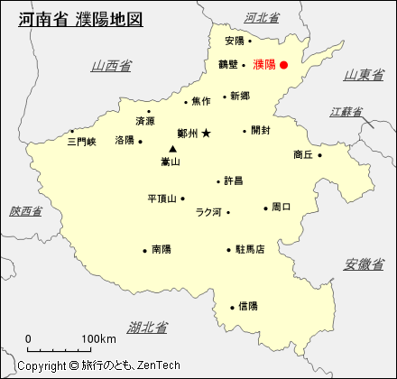 河南省 濮陽地図