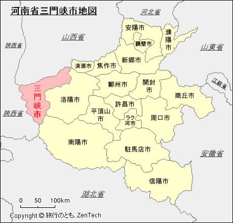 河南省三門峡市地図