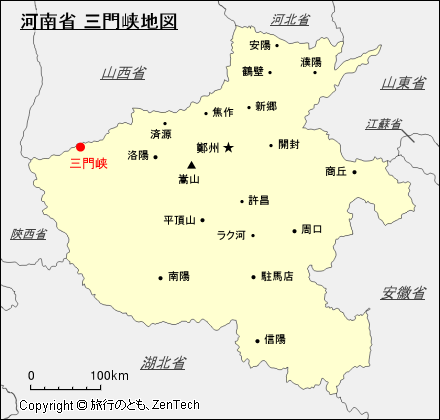 河南省 三門峡地図