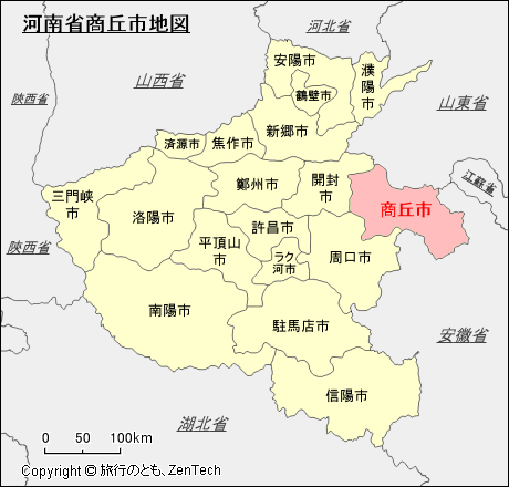 河南省商丘市地図