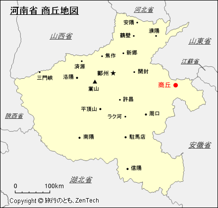 河南省 商丘地図