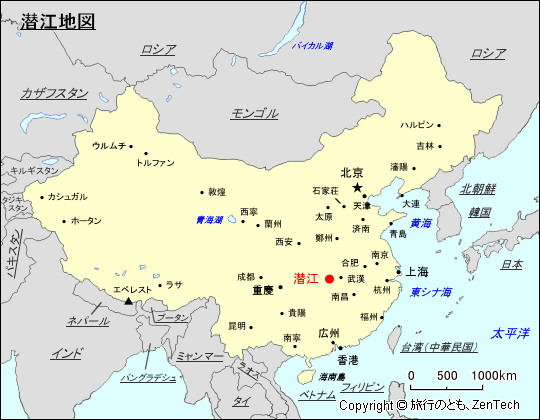 潜江地図