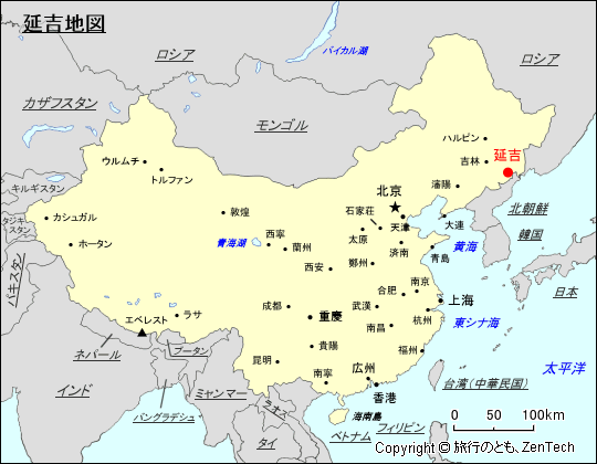 延吉地図