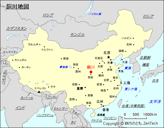 銅川地図