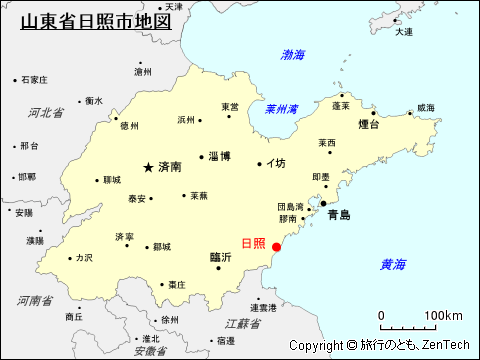 山東省日照市地図