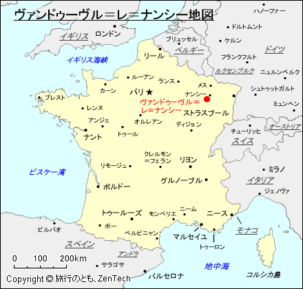 ヴァンドゥーヴル＝レ＝ナンシー地図