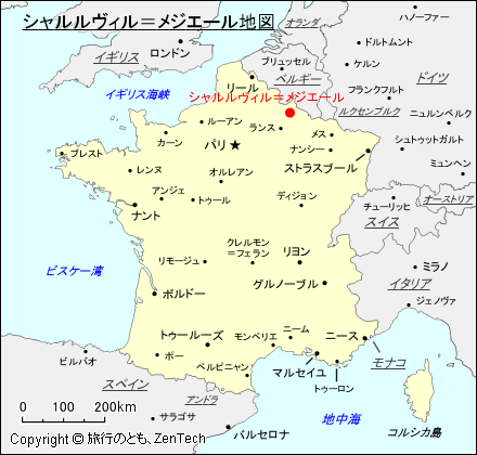 シャルルヴィル＝メジエール地図